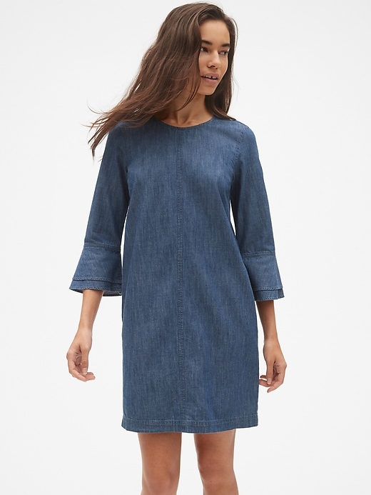 Denim Bell Sleeve Shift Dress | Gap