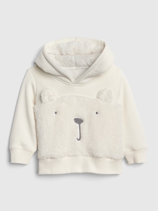 Image number 1 showing, Sherpa Bear Hoodie Sweatshirt