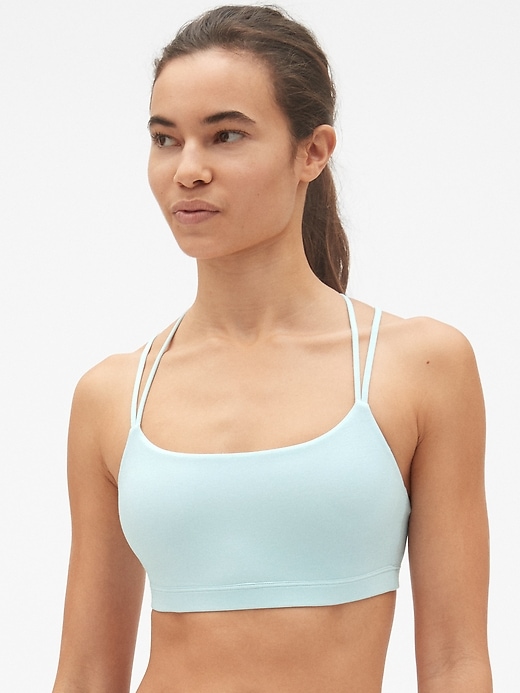 View large product image 1 of 1. GapFit Breathe Low Support Strappy Sports Bra