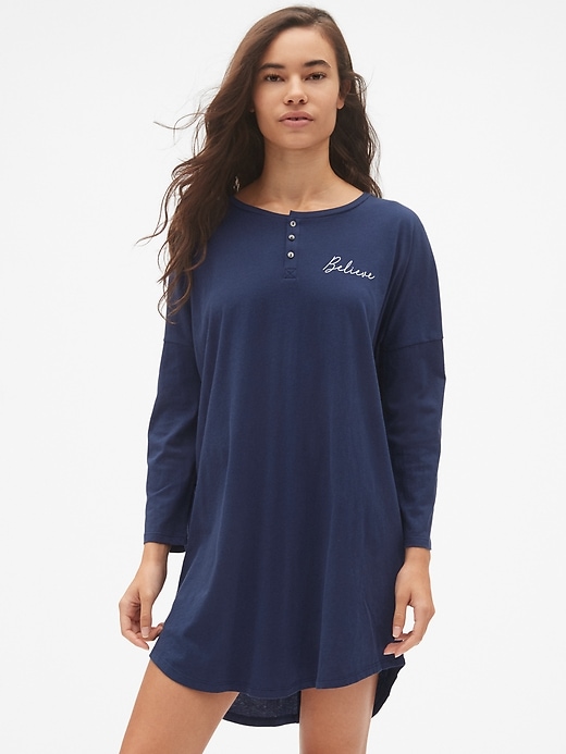 View large product image 1 of 1. Forever Favorite Henley Sleep Shirt