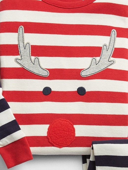 Image number 2 showing, Reindeer Stripe PJ Set