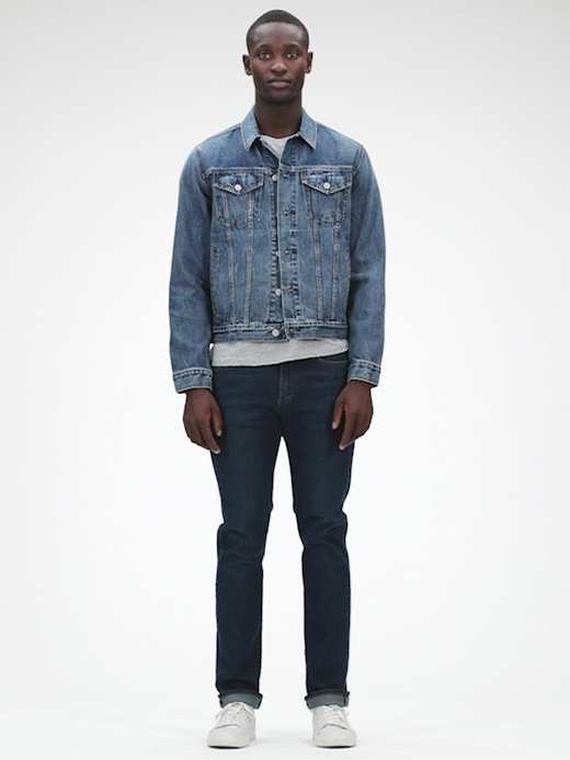 white denim jacket gap