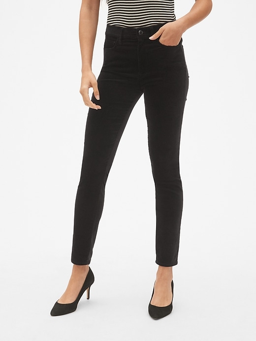 Image number 1 showing, High Rise True Skinny Ankle Jeans in Velvet