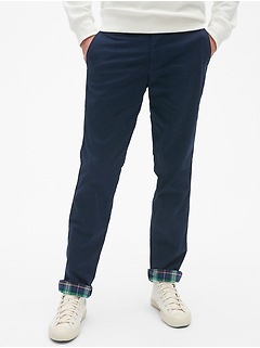 gap flannel lined khakis