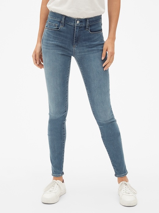Image number 1 showing, Mid Rise True Skinny Jeans in Infinity Stretch
