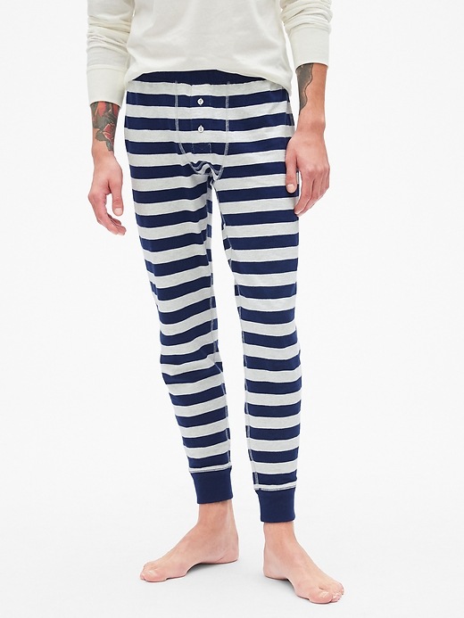 View large product image 1 of 1. Stripe Long John PJ Pants
