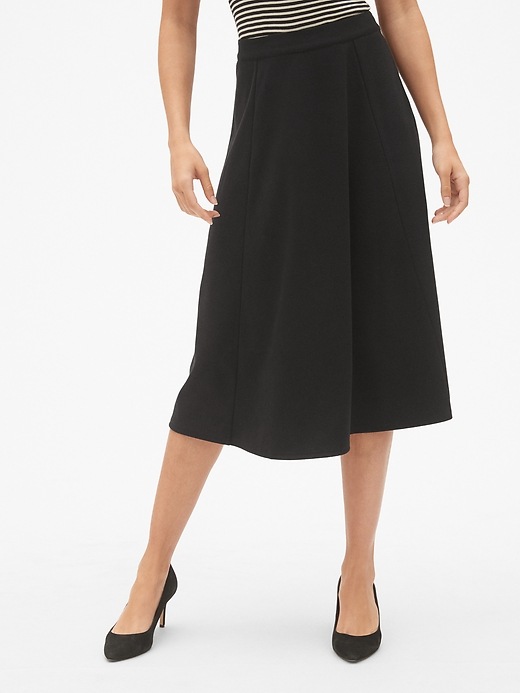 Image number 1 showing, Midi Circle Skirt in Ponte