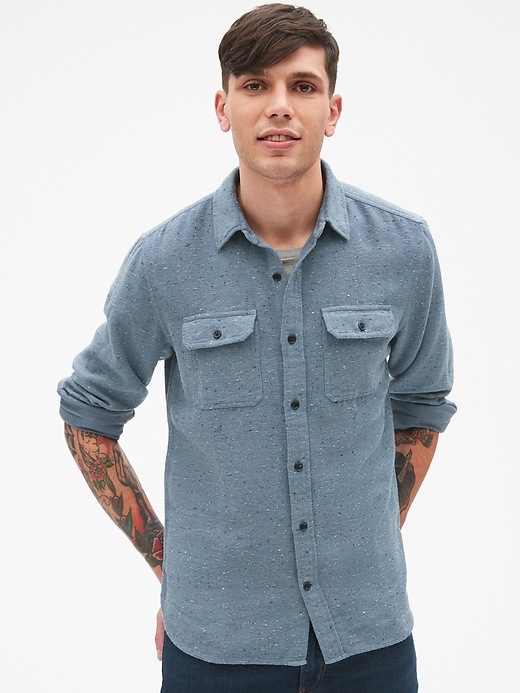View large product image 1 of 1. Cozy Textured Overshirt
