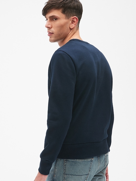 2 of 8 showing, with the color blue of product Logo Graphic Crewneck Pullover Sweatshirt