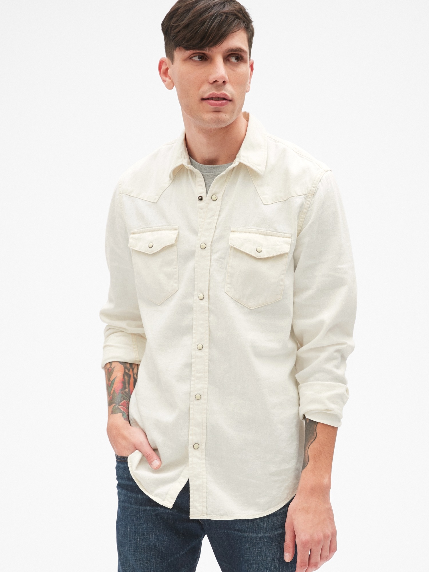 Denim Western Shirt in Slim Fit | Gap