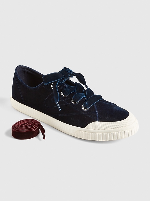 Image number 2 showing, Gap &#124 Tretorn&#174 Marley Velvet Lace-Up Sneakers