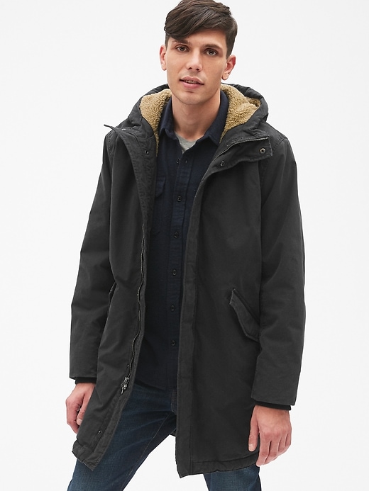 Sherpa-Lined Fishtail Parka | Gap