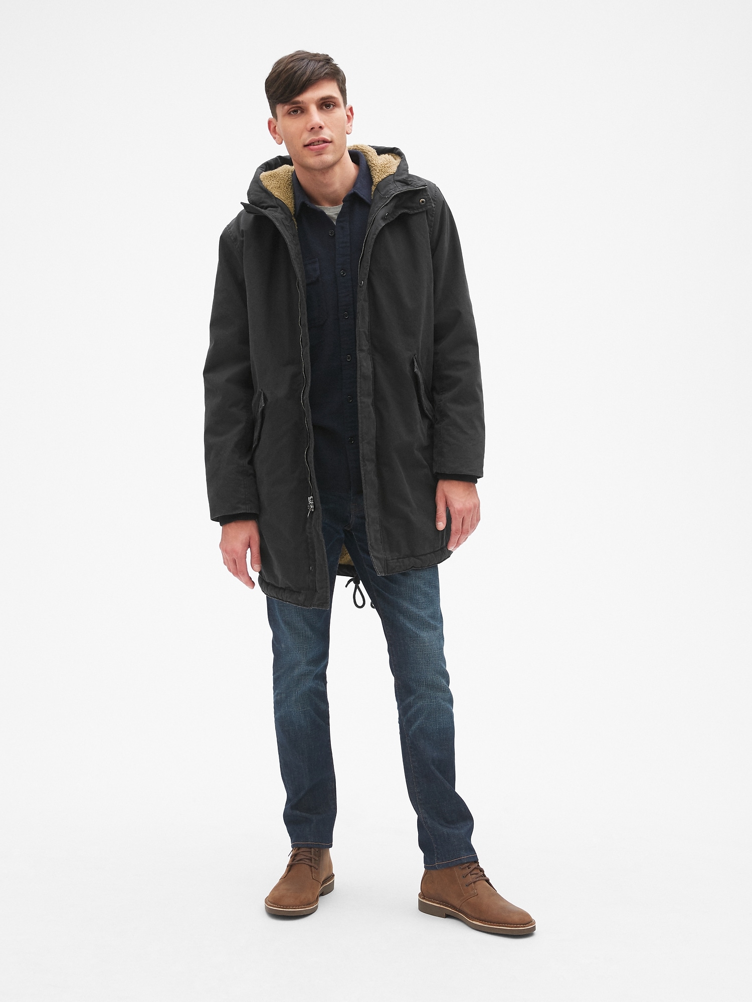 Lined fishtail sales parka jacket