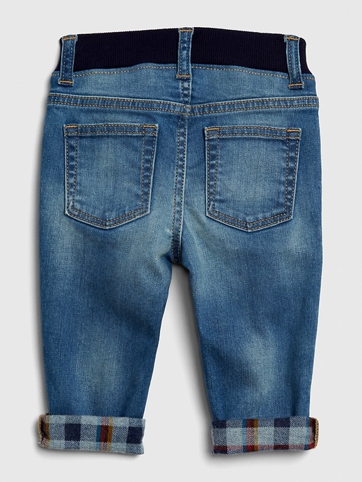 Image number 2 showing, Flannel-Lined Slim Jeans