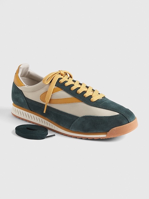 View large product image 1 of 2. Gap &#124 Tretorn&#174 Rawlins Retro Lace-Up Sneakers