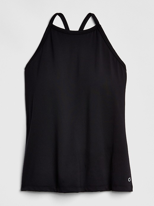 Image number 2 showing, GapFit High Neck Strappy Shelf Tank Top