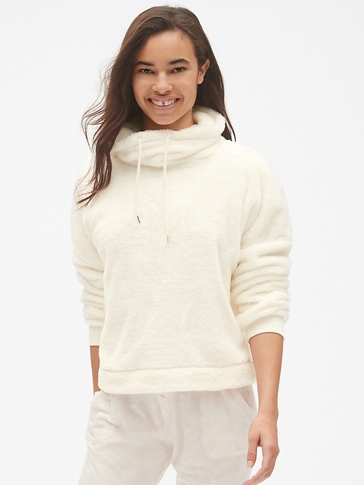 Sherpa Funnel-Neck Pullover Sweatshirt | Gap