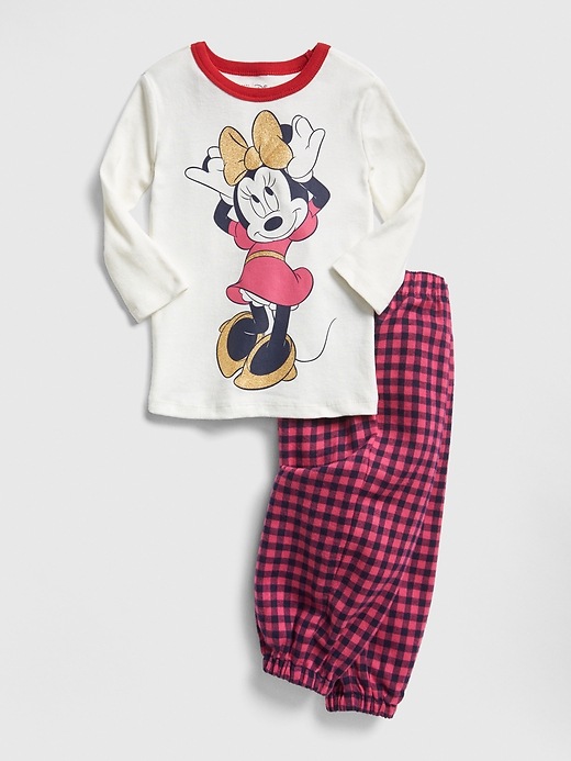 Image number 1 showing, babyGap &#124 Disney Minnie Mouse Flannel PJ Set