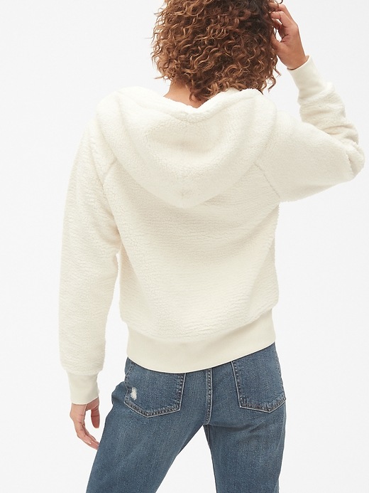 2 of 8 showing, with the color snow white of product Sherpa Full-Zip Hoodie