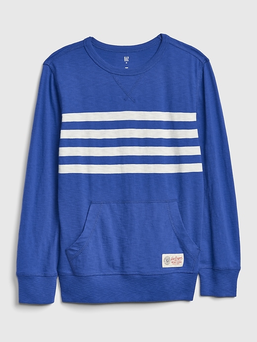 View large product image 1 of 1. Chest-Stripe Crewneck Sweatshirt