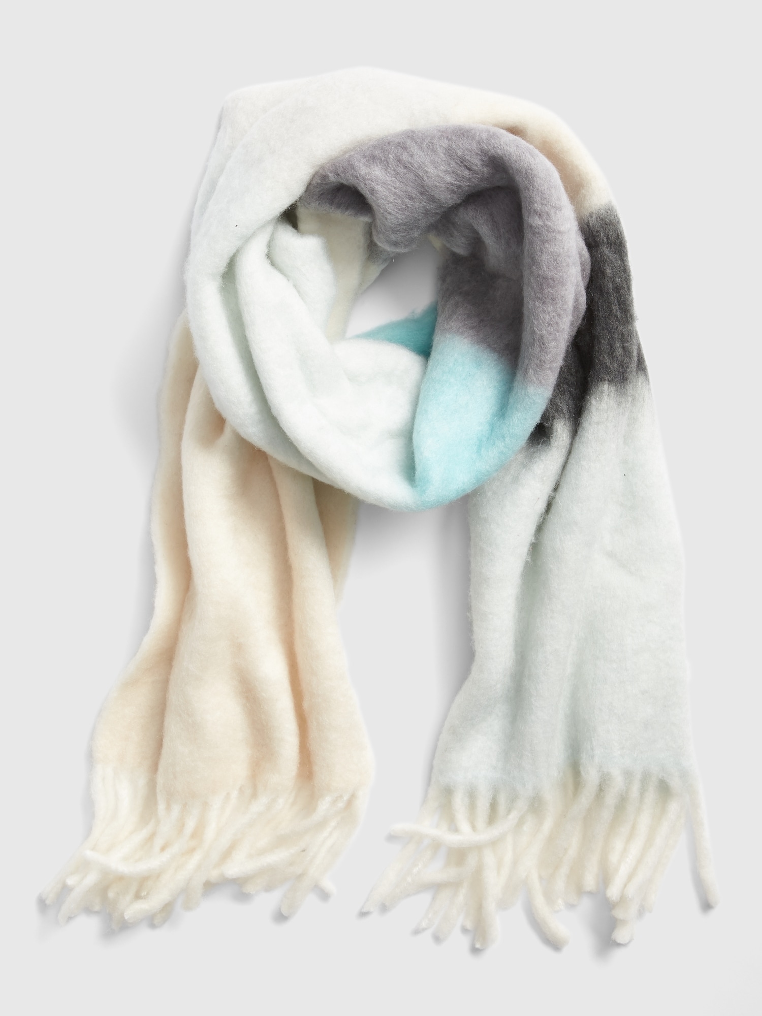 Brushed Colorblock Fringe Scarf | Gap