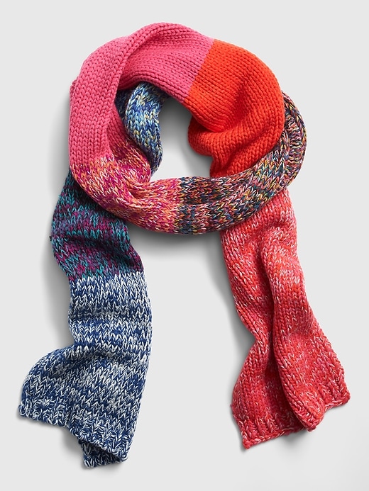 1 of 8 showing, with the color multi of product Marled Colorblock Scarf