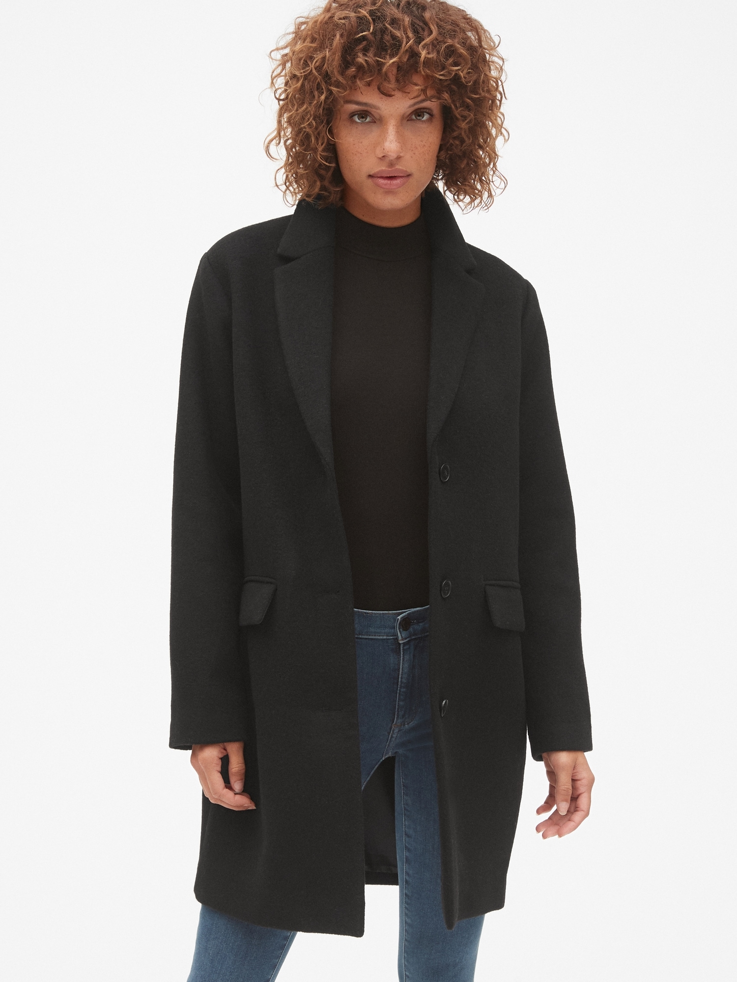 Oversized Wool-Blend Cocoon Coat | Gap