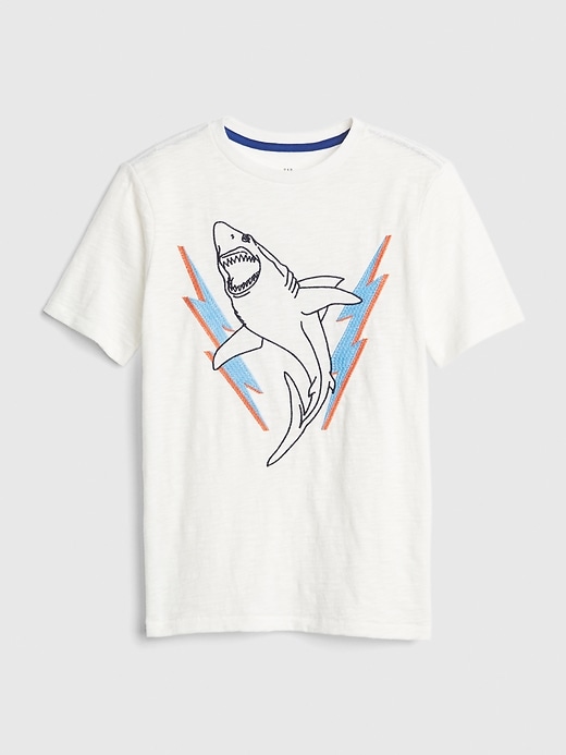 1 of 8 showing, with the color new off white of product Graphic Short Sleeve T-Shirt