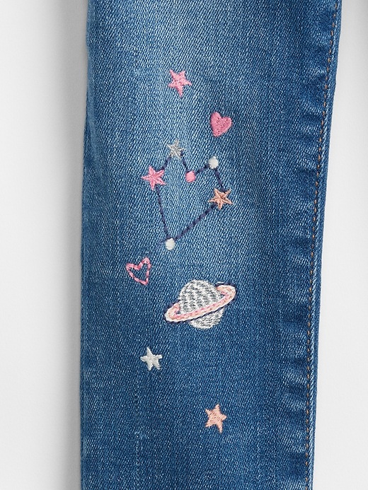 Image number 3 showing, Superdenim Embroidered Space Jeggings with Fantastiflex