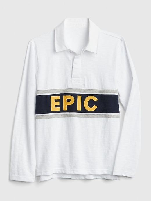 Image number 4 showing, Graphic Long Sleeve Polo Shirt