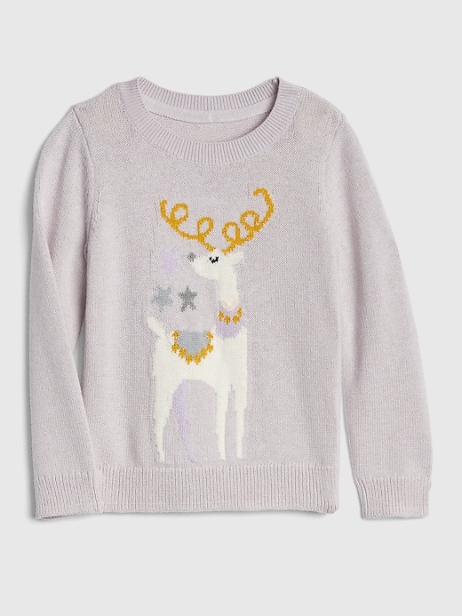 Image number 1 showing, Reindeer Crewneck Sweater