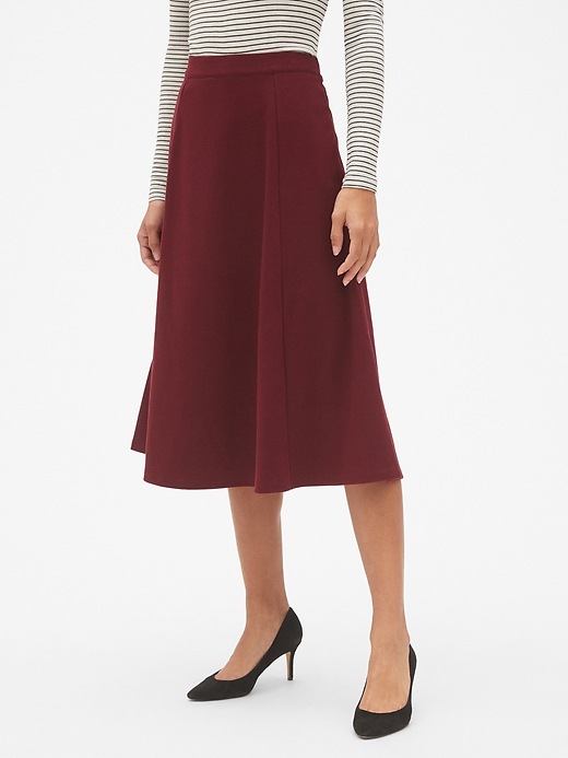 View large product image 1 of 1. Midi Circle Skirt in Ponte