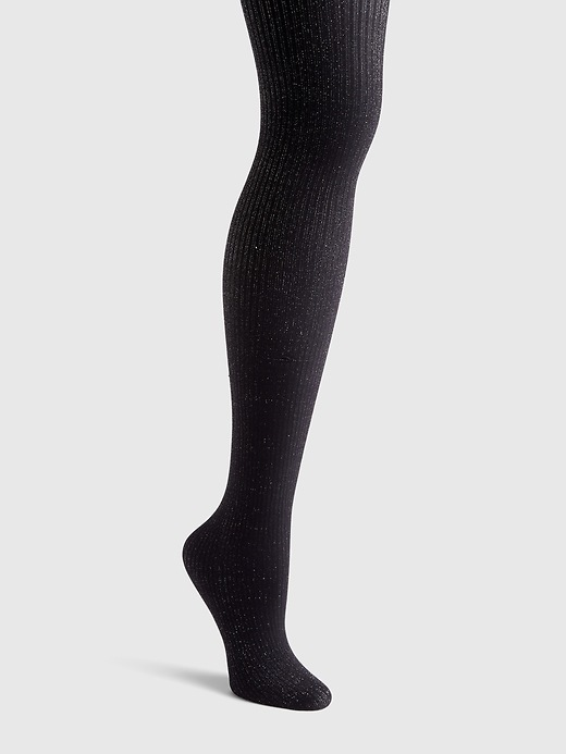 View large product image 2 of 3. Ribbed Shine Tights