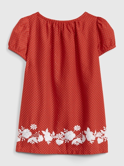 Image number 2 showing, Baby Embroidered Floral Dot Dress