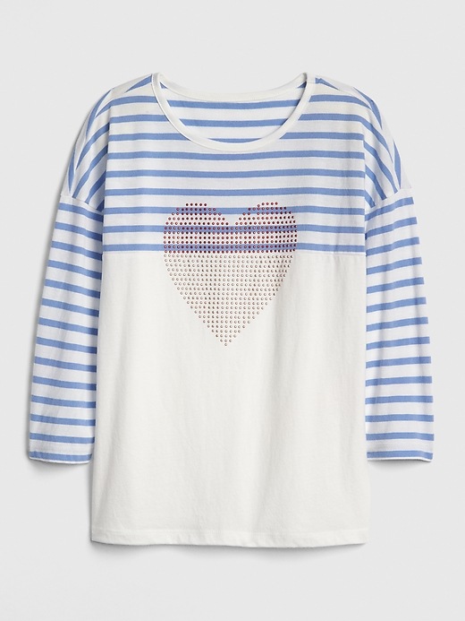 Image number 1 showing, Studded Heart T-Shirt