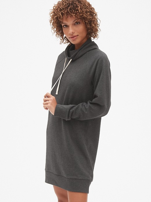 View large product image 1 of 1. Funnel-Neck Pullover Sweatshirt Dress