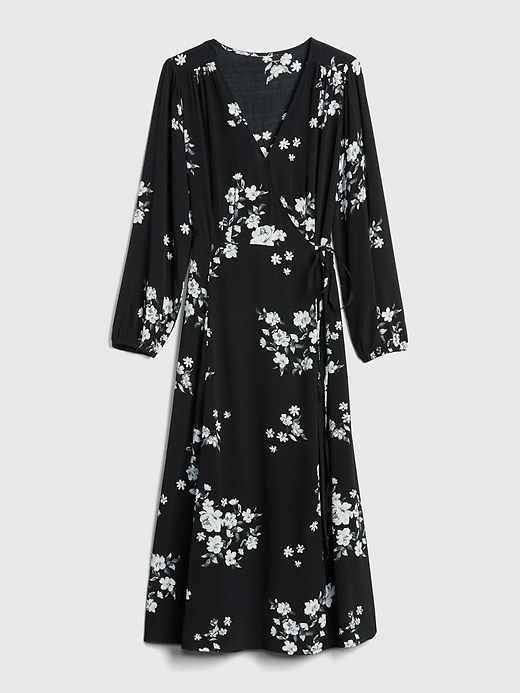 Image number 6 showing, Long Sleeve Wrap Midi Dress