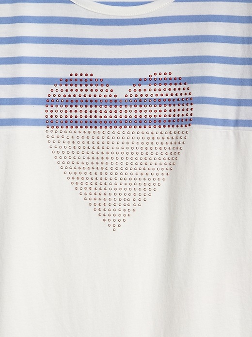 Image number 3 showing, Studded Heart T-Shirt