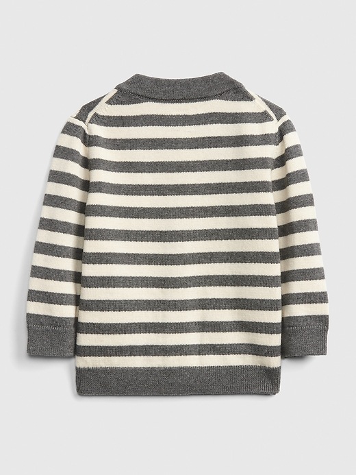 Image number 2 showing, Baby Heart Stripe Cardigan Sweater