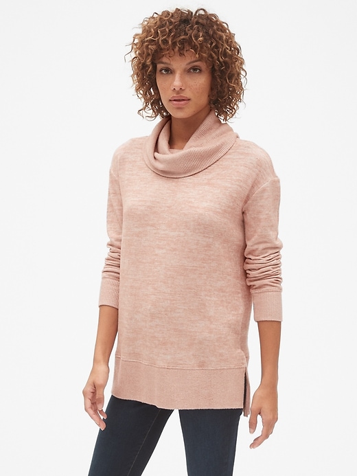 View large product image 1 of 1. Softspun Cowl-Neck Pullover Sweater