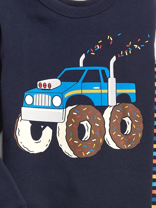 Image number 2 showing, babyGap Donut Truck Pj Set