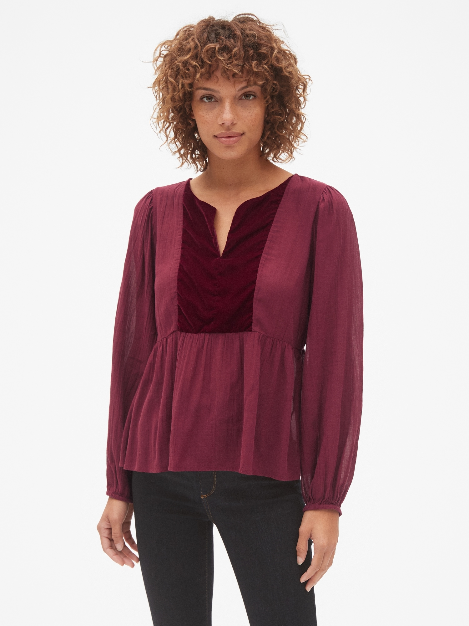 Gap red store blouse