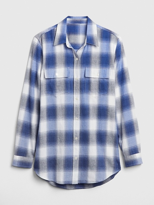 Image number 6 showing, Oversized Boyfriend Flannel Shirt
