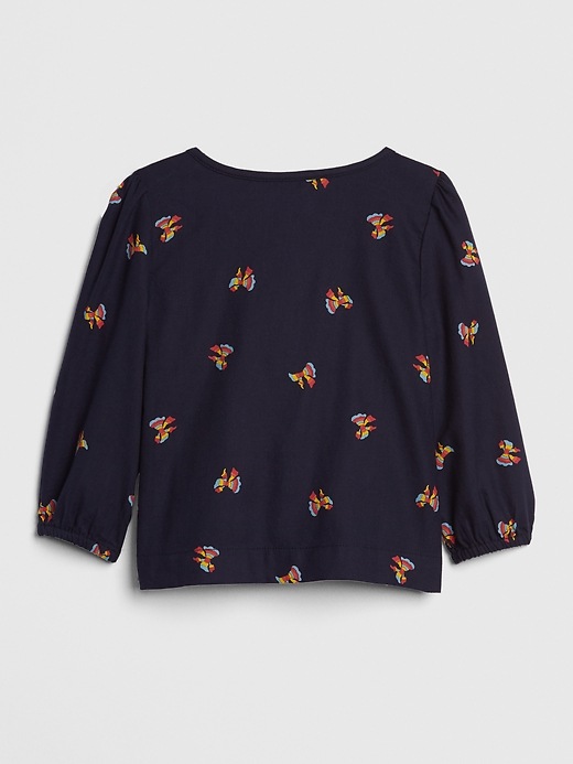 Image number 2 showing, Toddler Print Pleated Top