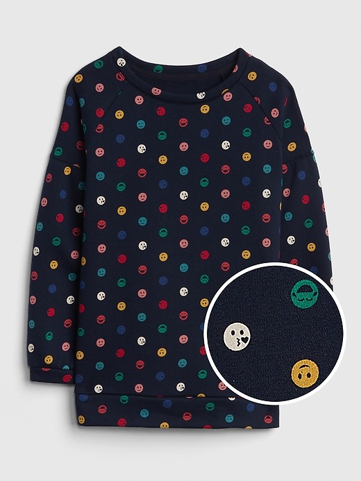 1 of 8 showing, with the color dark night of product Kids Puff-Sleeve Pullover Sweatshirt