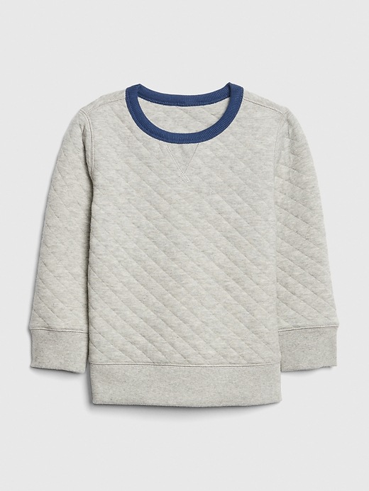 Quilted Crewneck Sweatshirt Gap