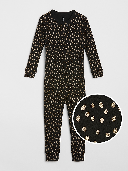 1 of 8 showing, with the color true black of product Glitter Dot One-Piece