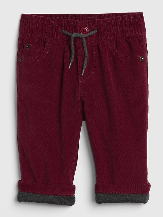 View large product image 1 of 1. Baby Cord Lined Pull-On Pants