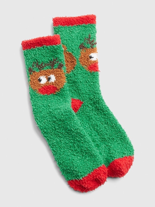 View large product image 1 of 1. Cozy Holiday Graphic Socks