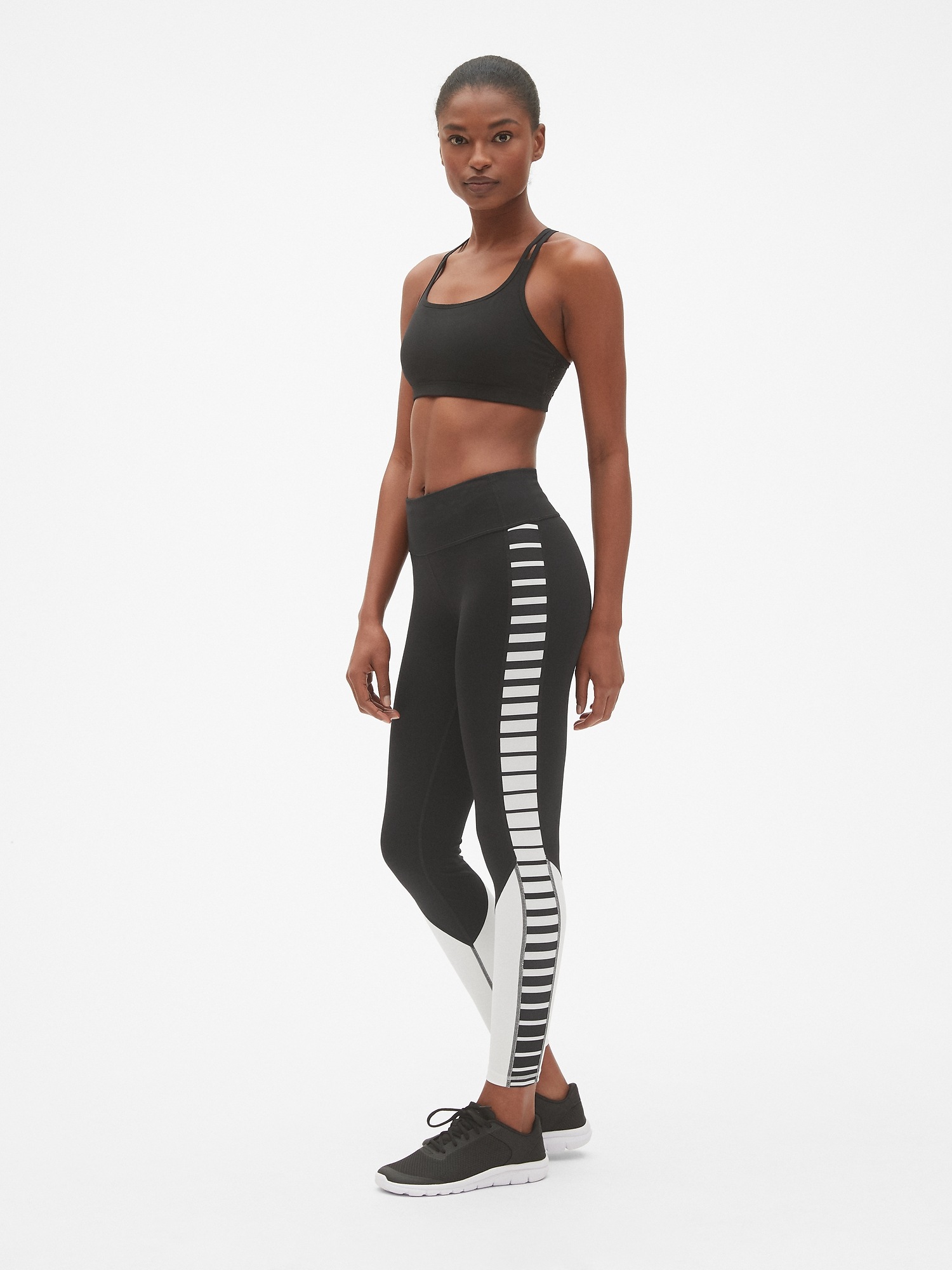 GapFit Stripe Panel Leggings in Sculpt Compression Gap